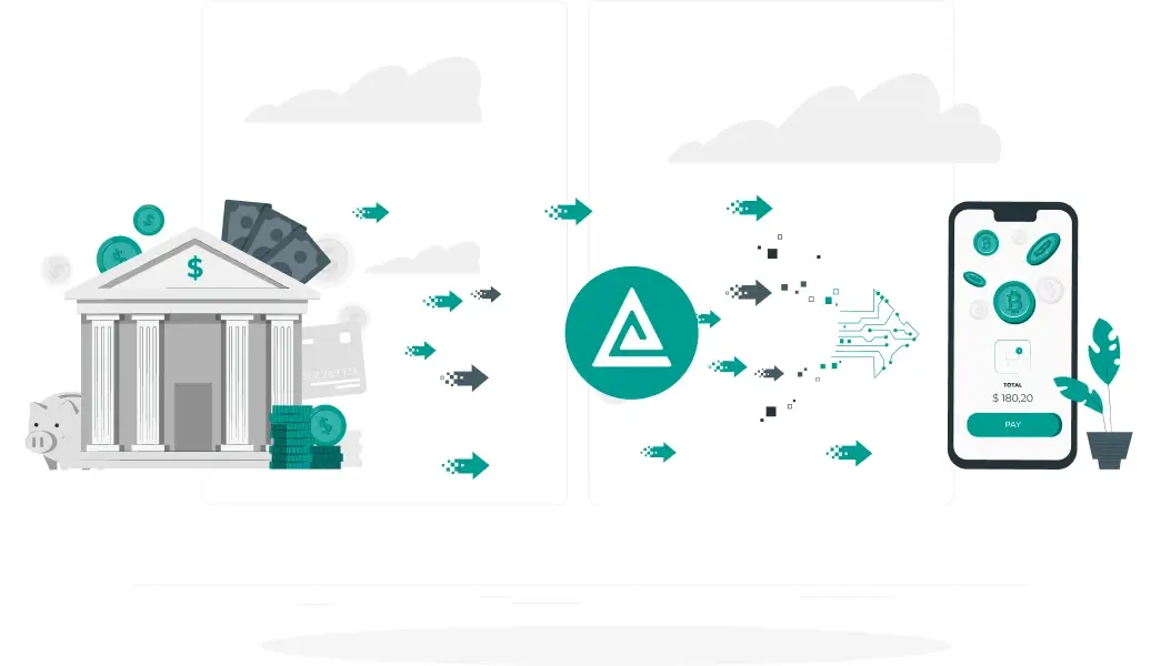 Bridge connecting traditional finance and digital money